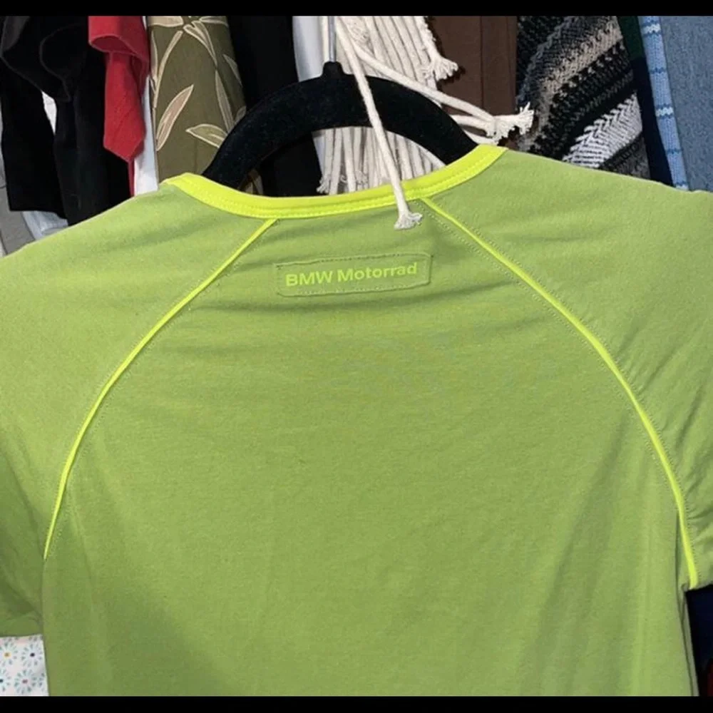 lime green BMW Motorrad tee, medium - Picture 2 of 3